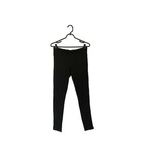 The Impeccable Pig Women’s Black Moto Style Suede Like Legging Pants Medium